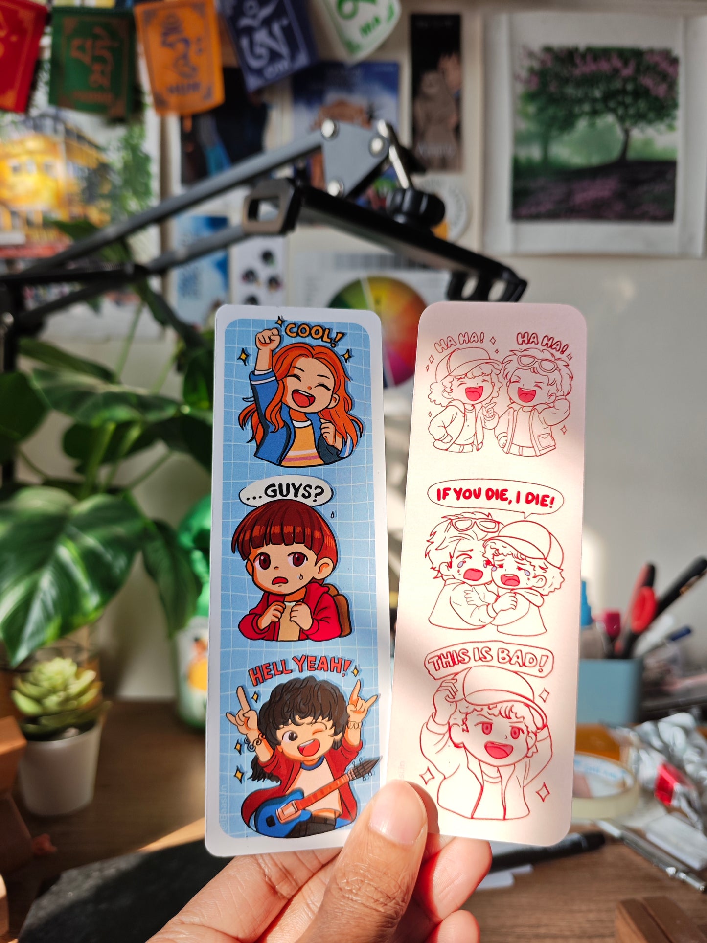Stranger things Bookmarks - 4 bookmarks set