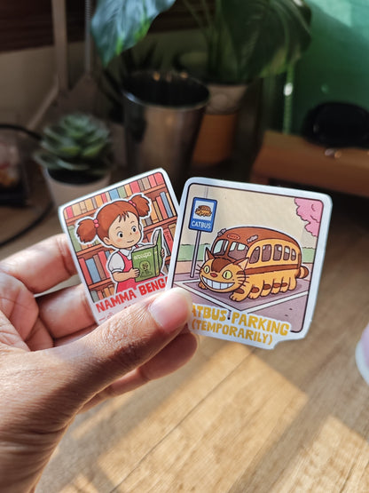 Catbus and Ponyo Studio Ghibli Sticker Combo