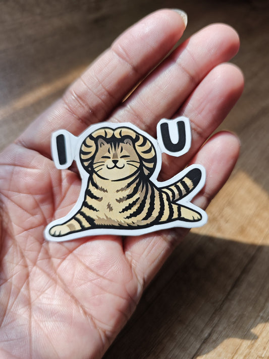 I Love you cat sticker