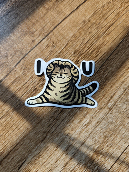 I Love you cat sticker