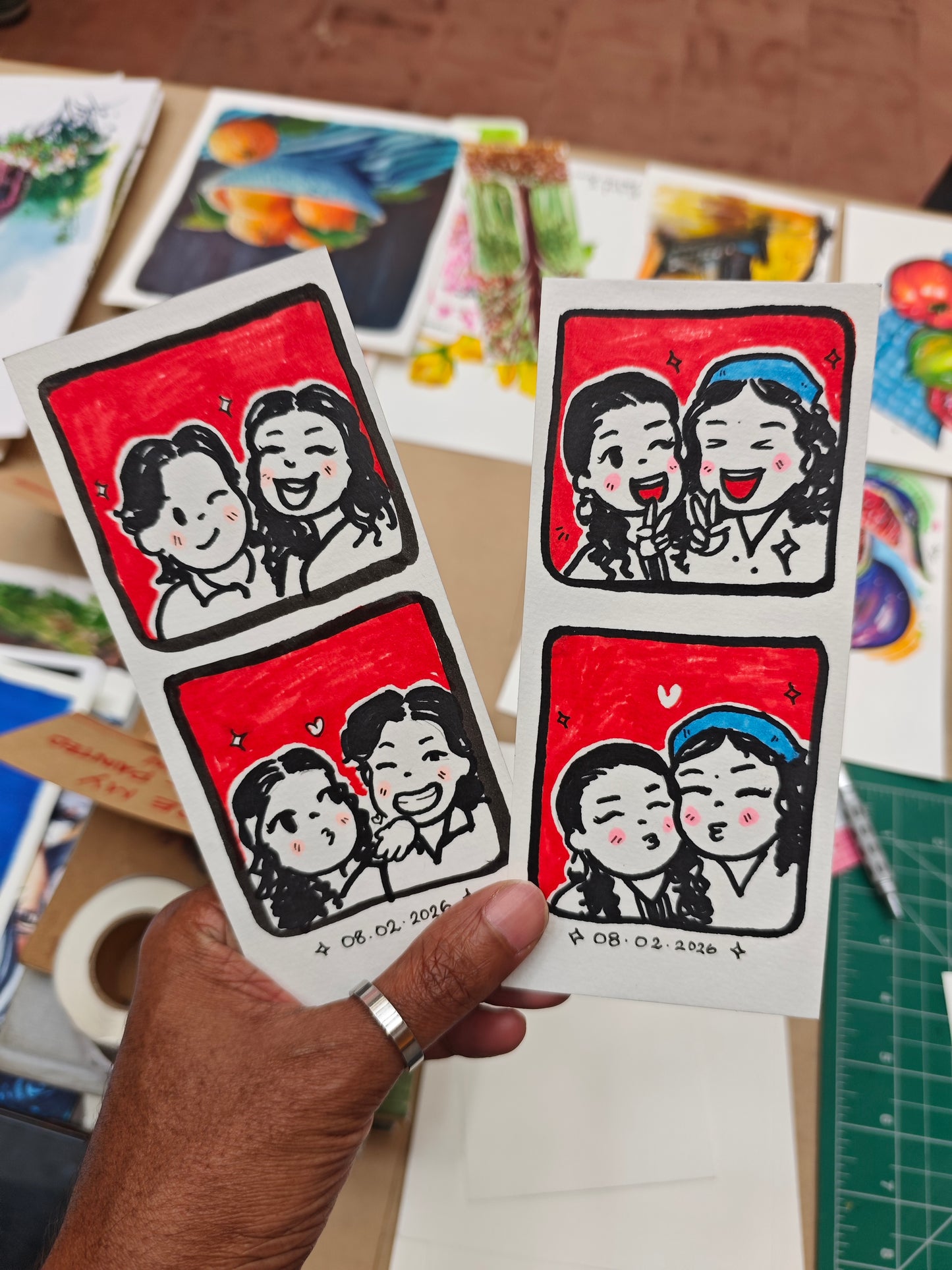 Online Doodle Booth – Chibi Style (Physical Artwork)