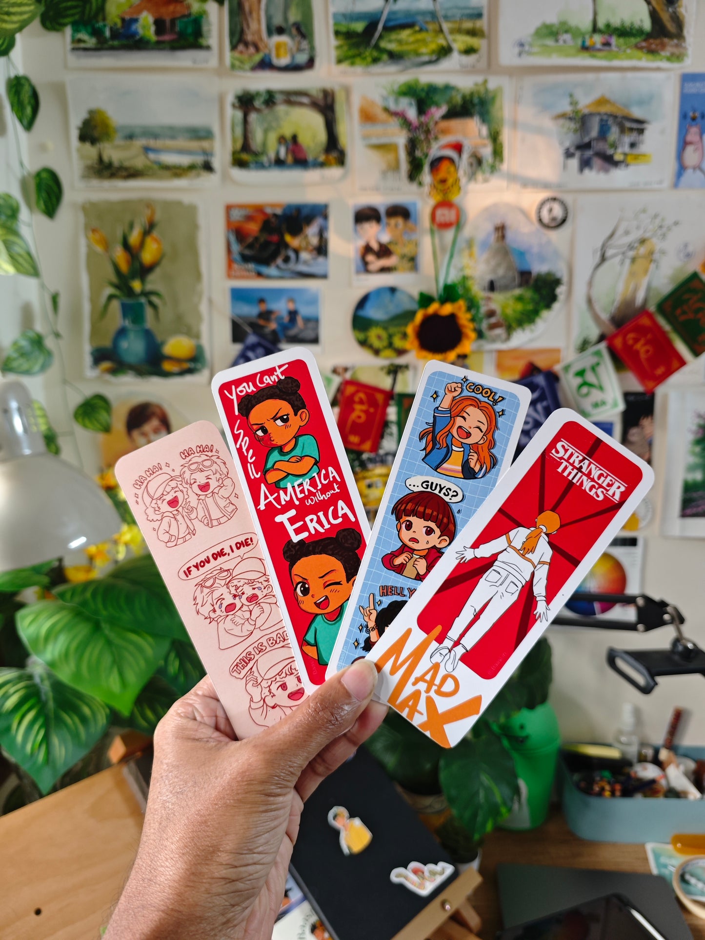 Stranger things Bookmarks - 4 bookmarks set