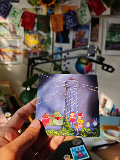 Studio Ghibli Characters Visiting India Art Prints- 12 Prints Pack