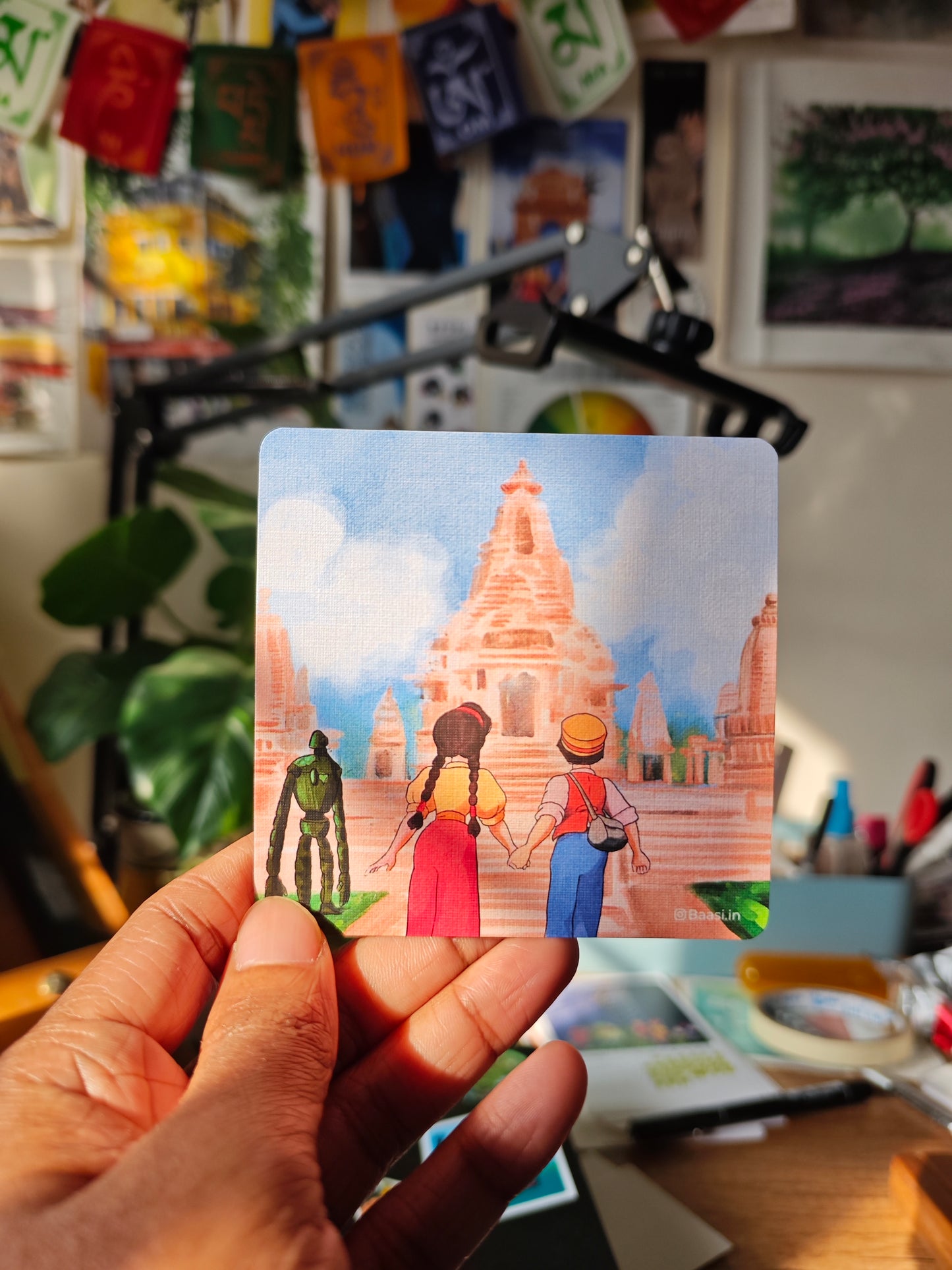 Studio Ghibli Characters Visiting India Art Prints- 12 Prints Pack
