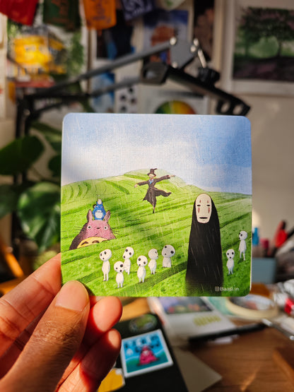 Studio Ghibli Characters Visiting India Art Prints- 12 Prints Pack