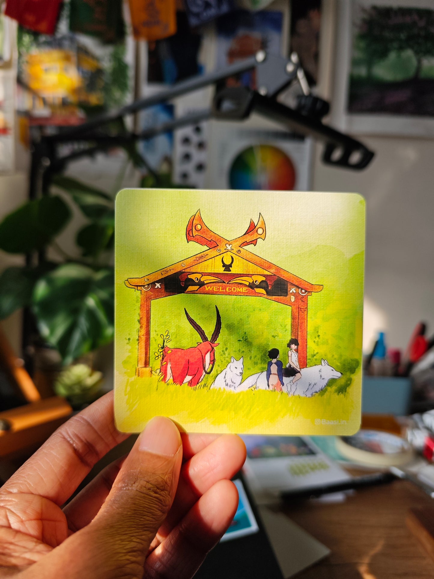 Studio Ghibli Characters Visiting India Art Prints- 12 Prints Pack