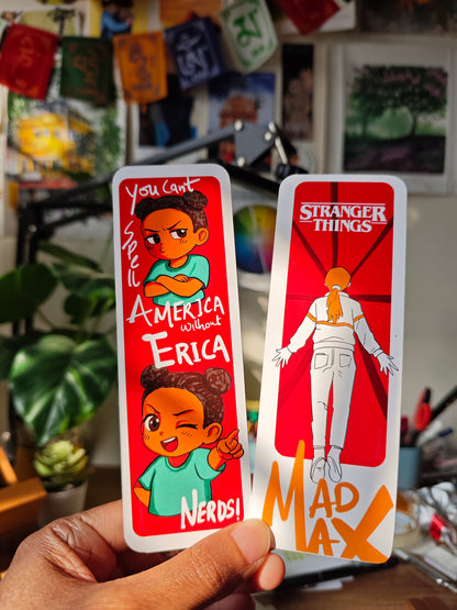 Stranger things Bookmarks - 4 bookmarks set