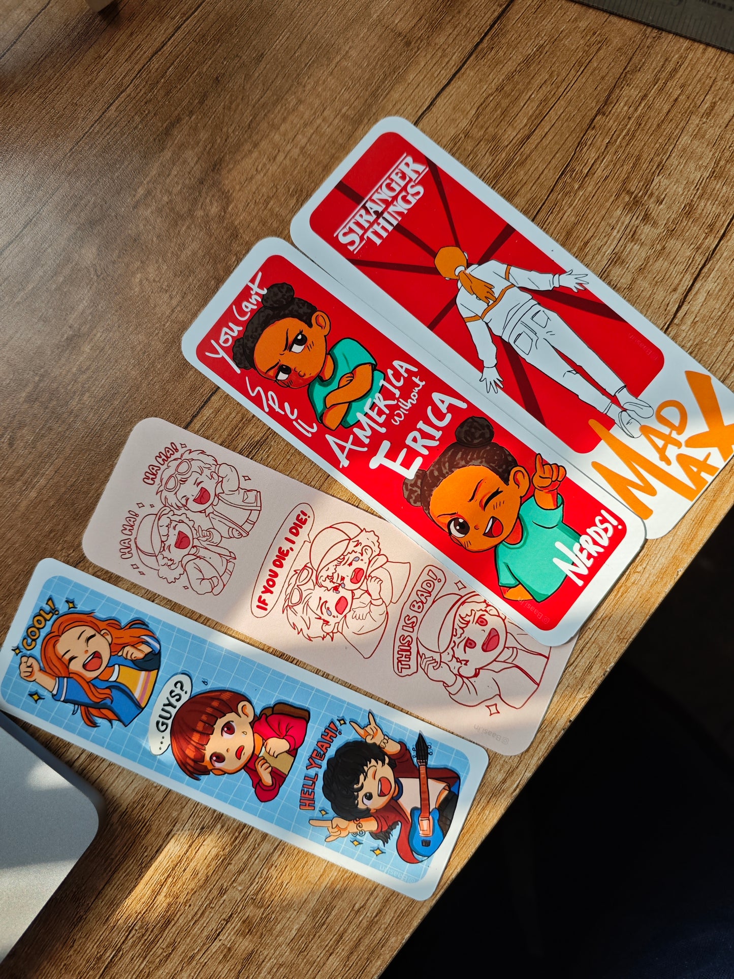 Stranger things Bookmarks - 4 bookmarks set