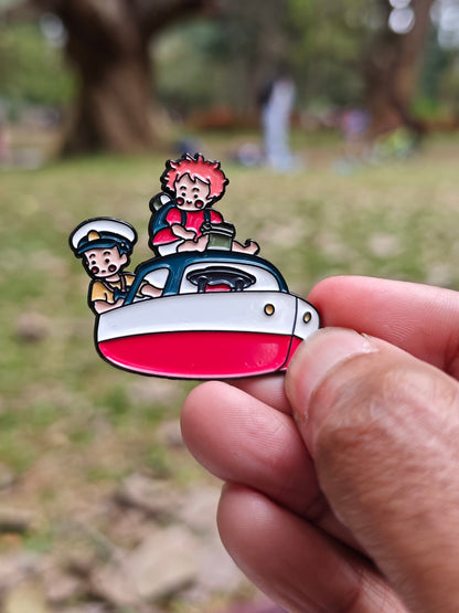 ponyo and sosuke Studio Ghibli Bag/cloth pin