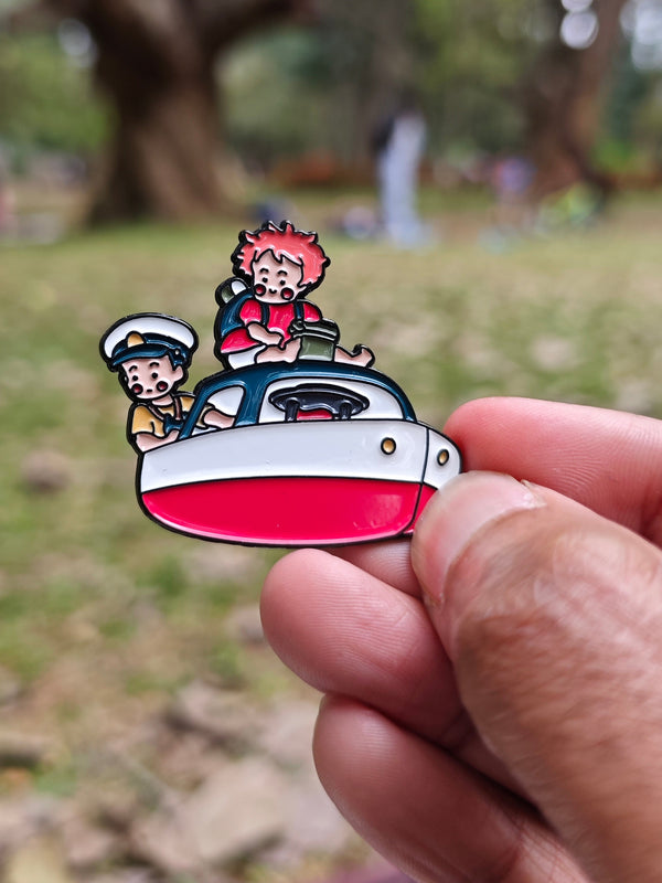 ponyo and sosuke Studio Ghibli Bag/cloth pin