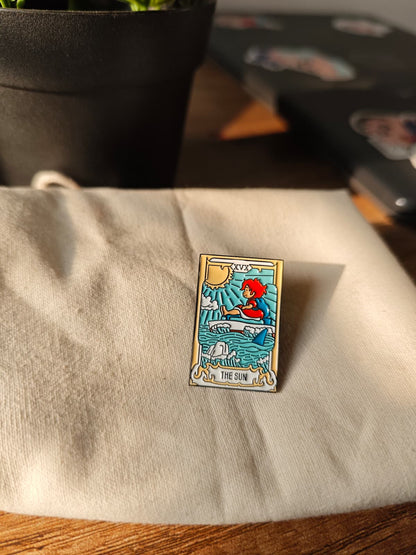 Ponyo Tarot Card The Sun Ghibli Metal Enamel Pin