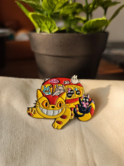 Totoro Crew in Catbus - Enamel Pin