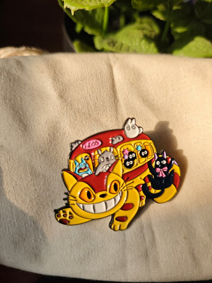 Totoro Crew in Catbus - Enamel Pin