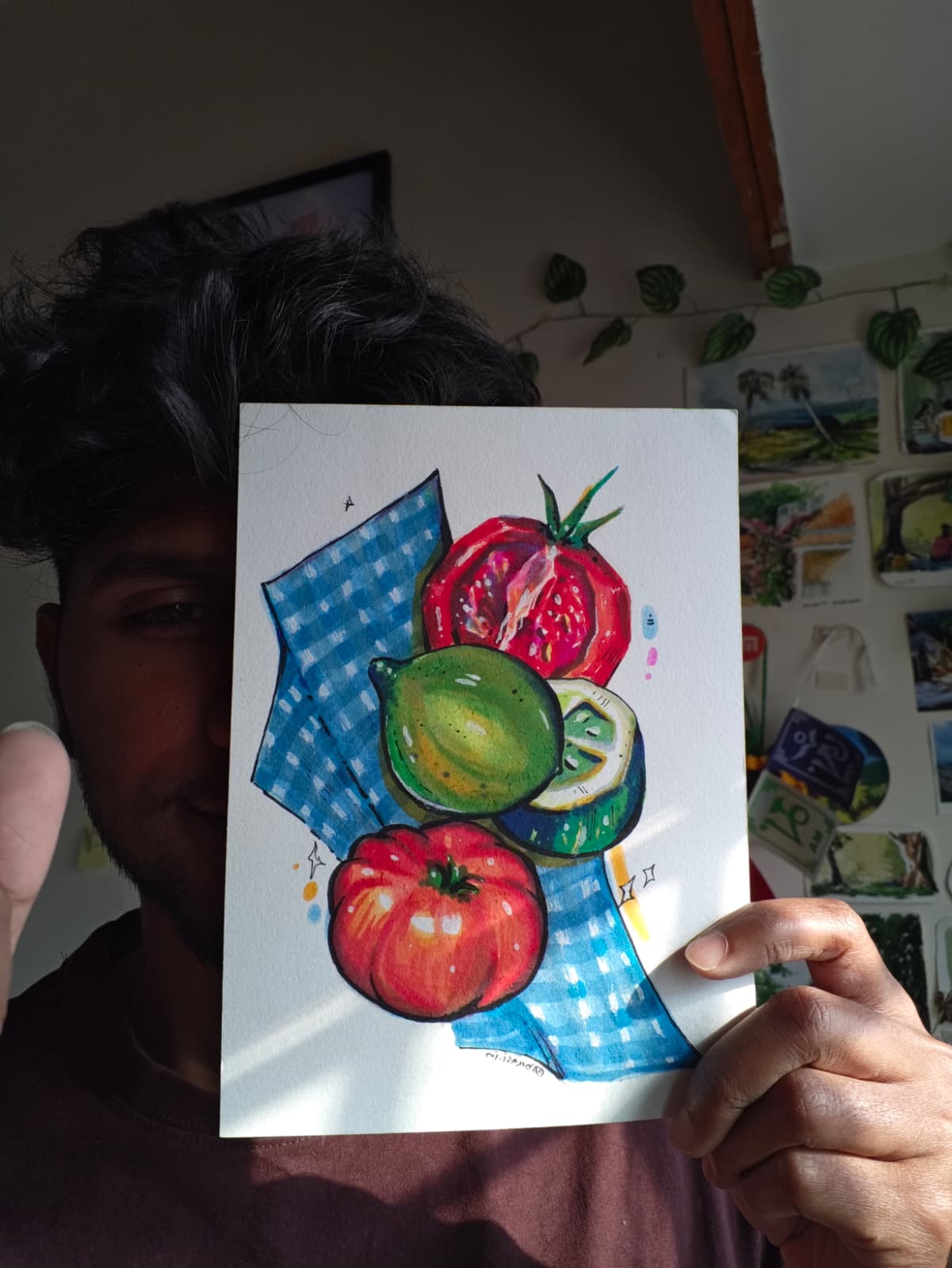 Original Vegetable Illustration (Alcohol Marker on Paper)