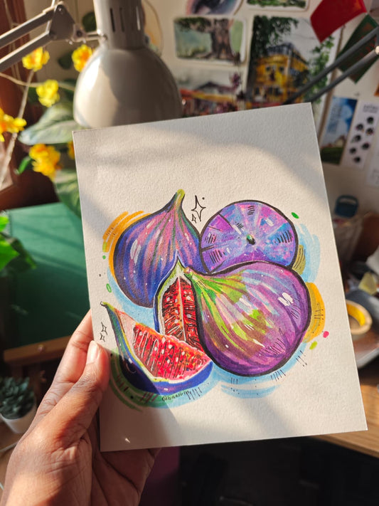 Figs orginal Painting using Alcohol Markers