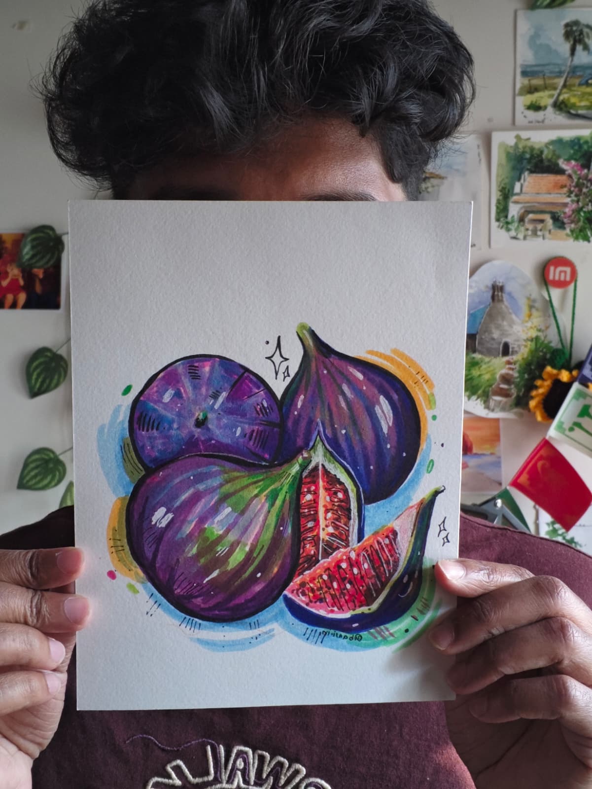 Figs orginal Painting using Alcohol Markers