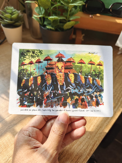 Thrissur Pooram Art Print