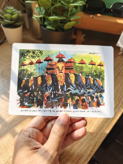 Thrissur Pooram Art Print