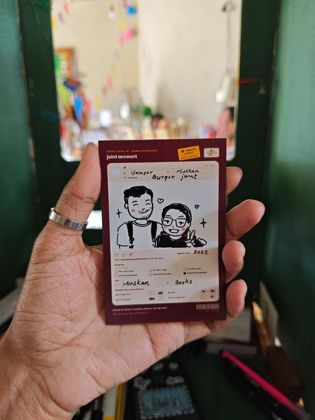 Guest with their live doodle portrait: joint account, officially