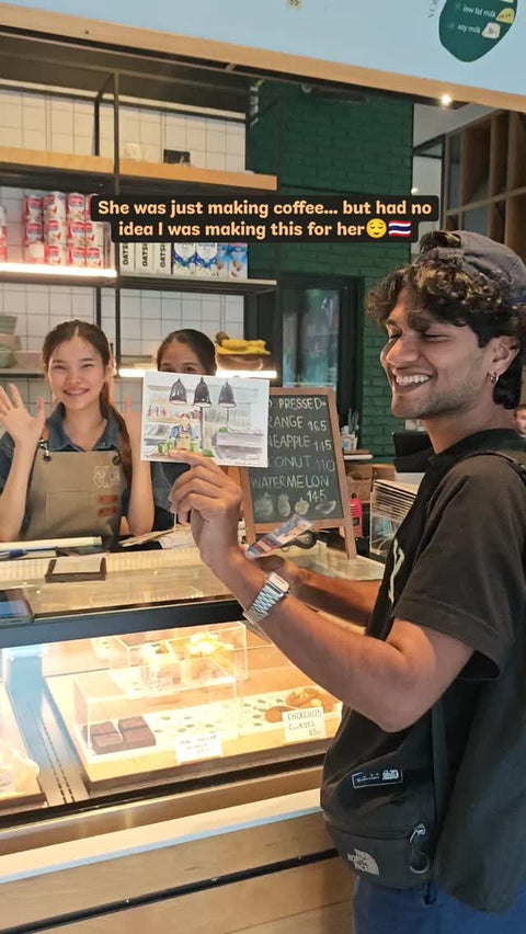 drew the barista, she had no idea