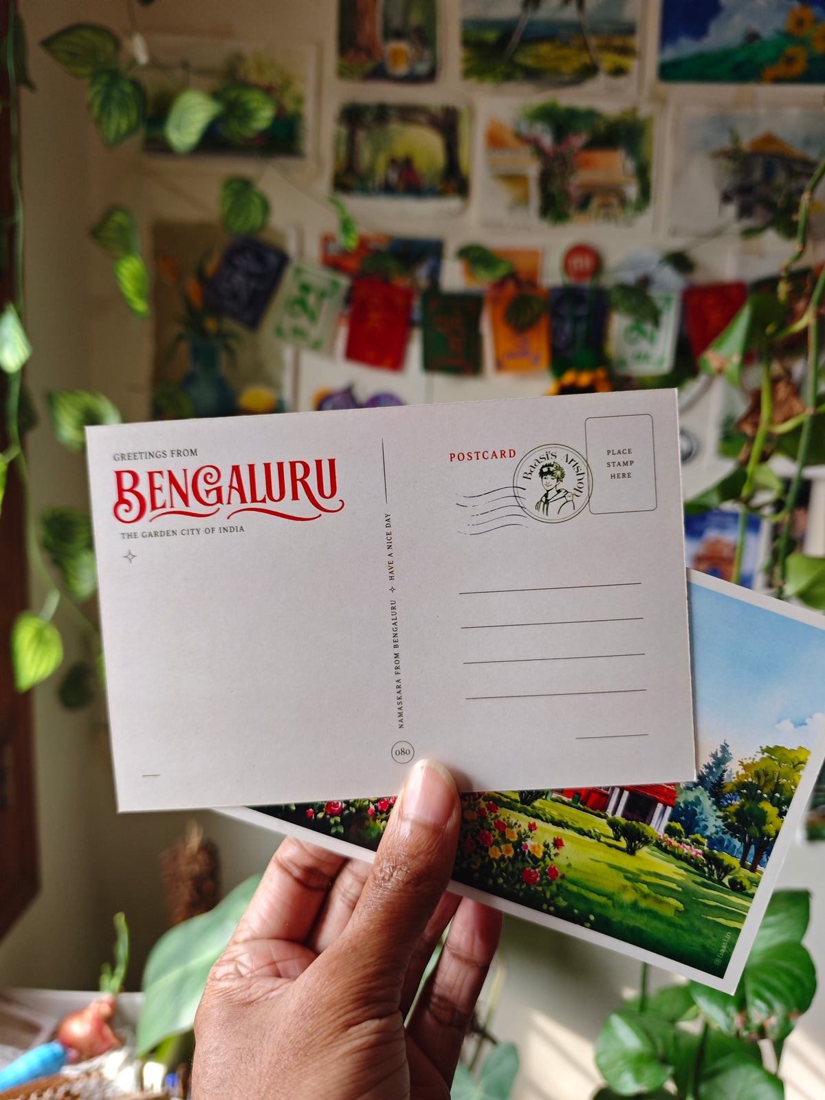 Bengaluru State Library - Art postcard