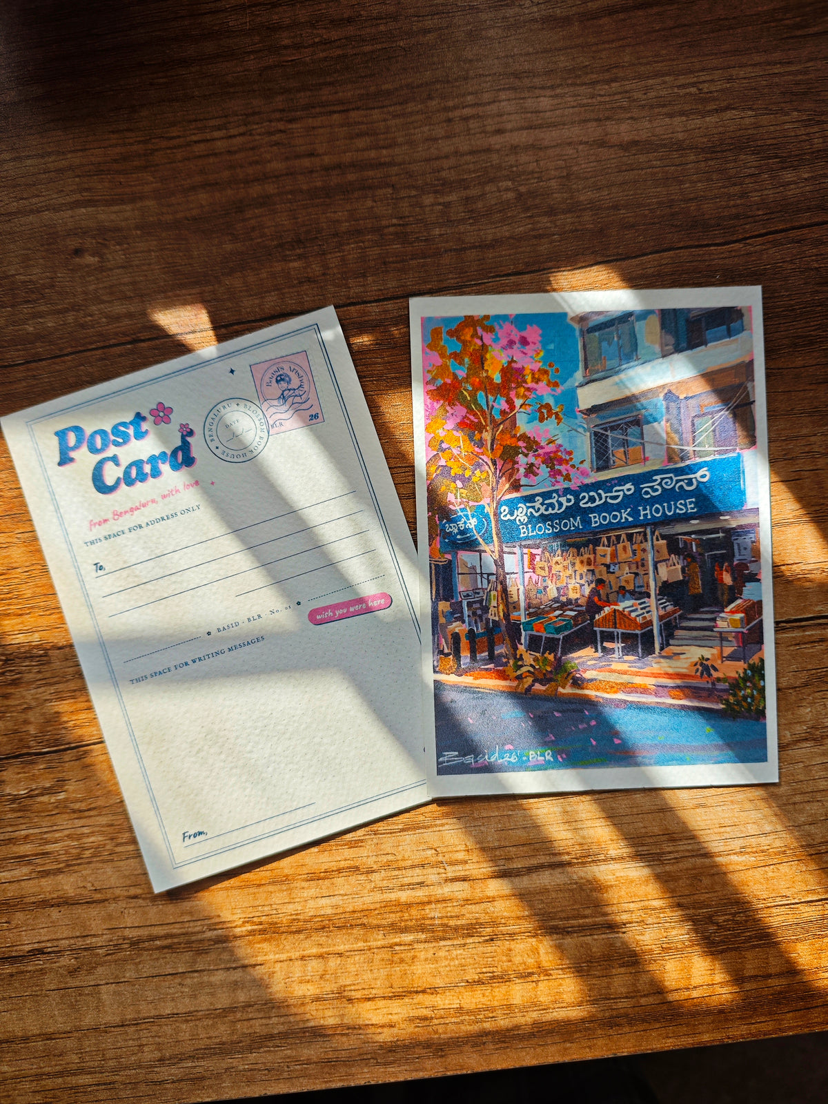 Blossom Book House, Bengaluru – Illustrated Art Postcard