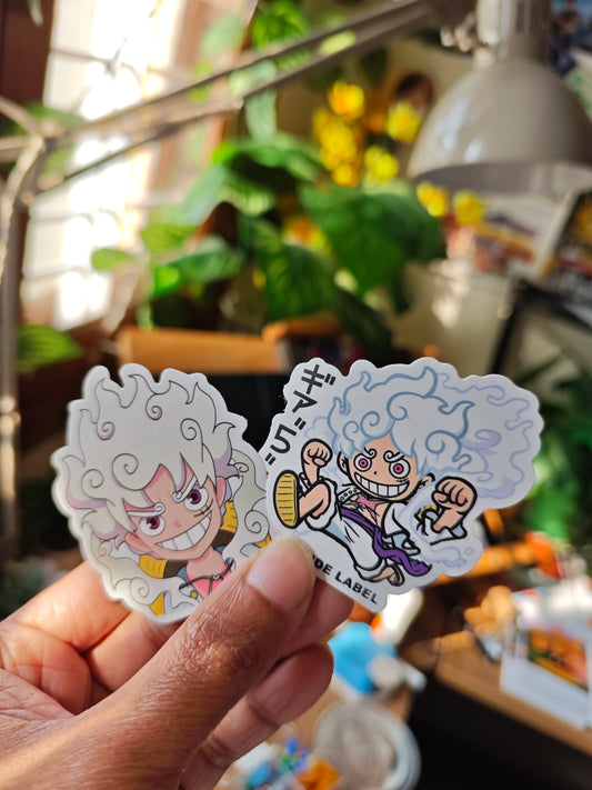 Luffy Anime stickers (pack of 1 - 2 stickers)